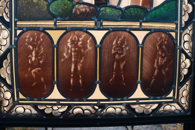 vitrail contemporain art homme nuage climat eau charles forzinetti