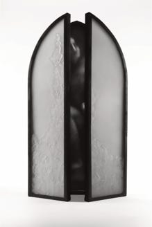 vitrail peinture verre retable corps rupture noir blanc sculpture art gwenola hatet