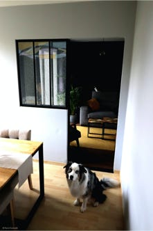 vitrail contemporain abstrait couleur transparent clair verriere industrielle cloison creation jura bourgogne franche comte dijon atelier 630