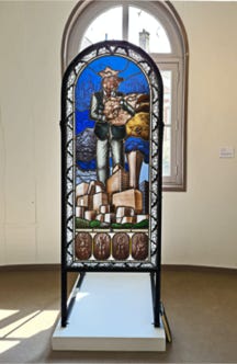 Vitrail-Homme au Nuage-L'Orée-Exposition-Métier d'Art-Ervy-le-Châtel