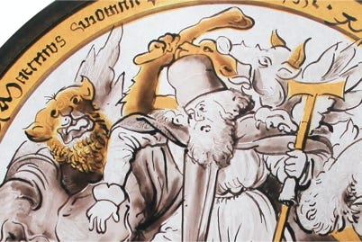 vitrail copie religieux saint antoine peinture verre restauration jura bourgogne franche comte atelier 630